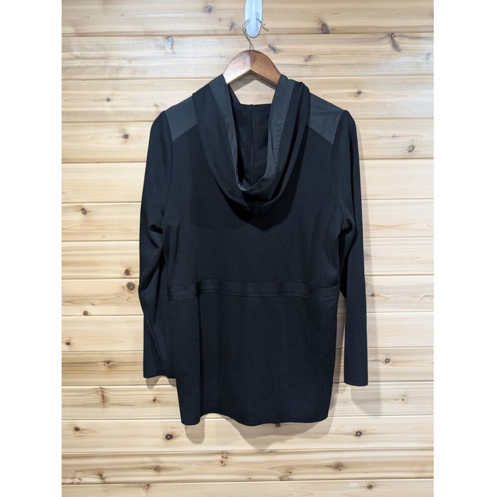 Misook Jacket Womens Mendium Black Hooded Lightweight Career - Picture 4 of 9